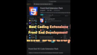 Best VS Code Extensions for FrontEnd Devs vscode frontenddevelopment programming shorts