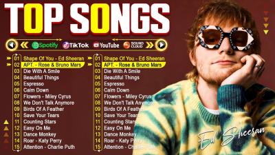 Billboard Pop Songs 2025 Playlist Ed Sheeran The Weeknd Bruno Mars Rihanna Sia Adele Dua Lipa