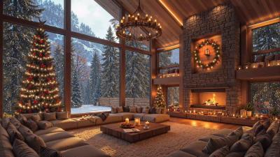 Cozy Christmas Fireplace Ambience Soft Christmas Jazz Instrumentals for Warm Holiday Background