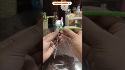 DIY Christmas Tree Pencil Topper christmasdiy christmascrafts pipecleanercraft viralvideo