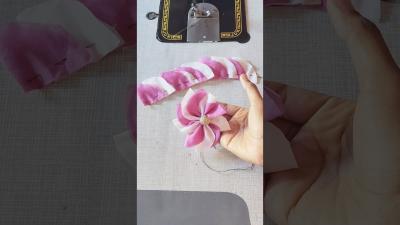 Double Color Cloth Flower Making  Amazing handmade flower designfabricflowers flowercraft