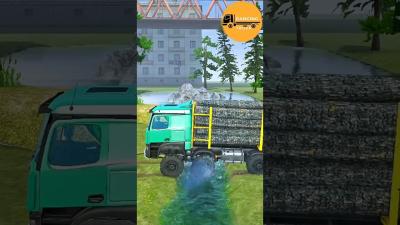 MUDRUNNER SPINTIRES Eps 329. Heavy Dump Truck  Utility Trailer Towing Logging Rig with Tent