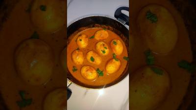 Mughlai Anda Curry recipe homemade food yummy kitchen viral video shorts