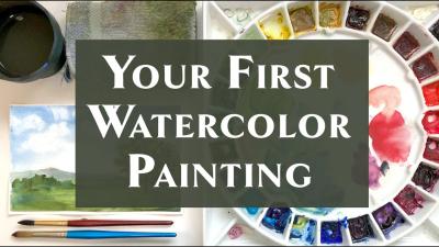 Simple Watercolor Landscape Painting for Beginners Step by Step Tutorial