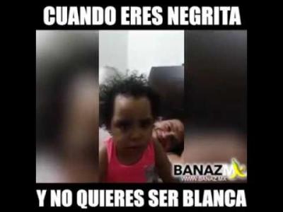 una niña no quiere ser negra