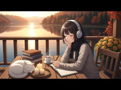  Warm Relaxing Jazz Music with Cozy Coffee Shop for Working Studying Sleeping.