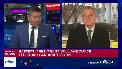 Watch CNBCs full interview with White House National Economic Council Director Kevin Hassett