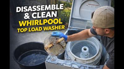 whirlpool top load washer disassembly cleaning repair