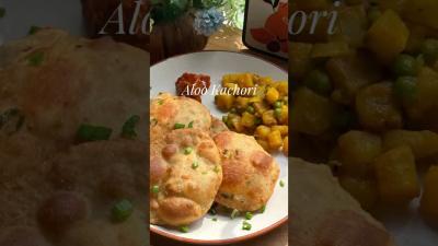 Aloo Green Garlic Kachori  Breakfast Recipe 