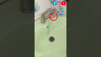 Basin tap Leakage kaise thik kare  Easy plumbing trick shorts plumbing youtubeshorts