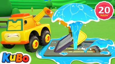Boom The Water Pipe Burst Hurry Lets Fix It  Rescue Cartoons  Kubo  Cartoons For Toddlers