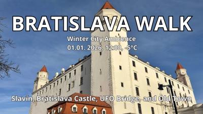 Bratislava Walk  Winter City Ambience