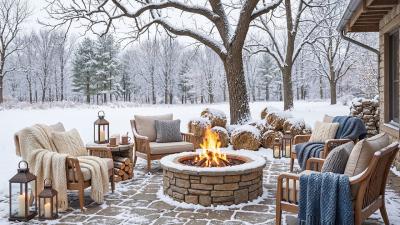 Calm Winter Ambience Gentle Piano Music Snowfall  Fireplace Sounds for Relaxing