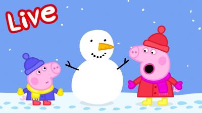 Christmas with Peppa Pig Winter Fun Full Episodes  Kids Cartoons LIVE 247