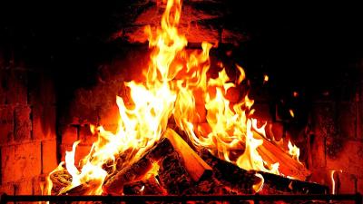 Cozy Fireplace 4K 12 HOURS. Fireplace with Crackling Fire Sounds. Fireplace Ambience