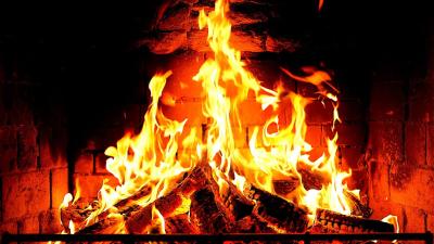 Cozy Fireplace 4K 12 HOURS. Fireplace with Crackling Fire Sounds. Fireplace Ambience