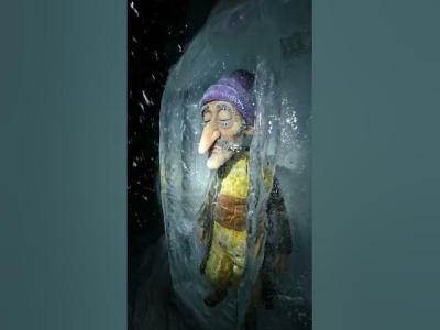 Frozen Nostalgia Legendary Armenian Cartoon Heroes Trapped in Ice  