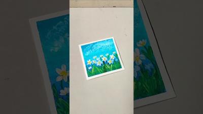 Gouache color painting art shorts painting paperart