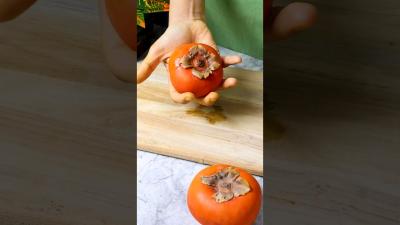 Healthy Viral Persimmon Dessert  3 Ingredients Only recipe food cooking shorts