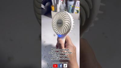 How to Repair and Restore a rechargeable Portable Fan. diy repairs restoration shorts