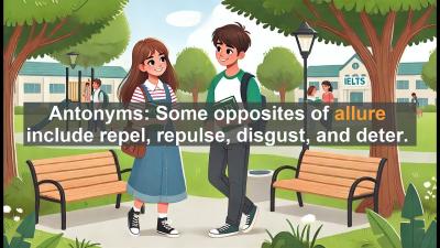 IELTS 8.0 Vocabulary Lesson Allure  Meaning Common errors Synonyms and Antonyms