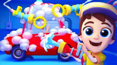 Learn Colors  Wash the Cars  Kids Songs by Nomad Kids