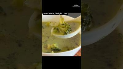 Low Calorie Weight Loss Soup Recipe For Dinner weightlossrecipes dinnerrecipes broccolisoup