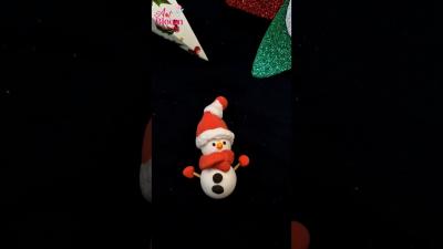 Make christmas Snowman with polymer clay  soft clay craft art tutorial crafts christmas shorts