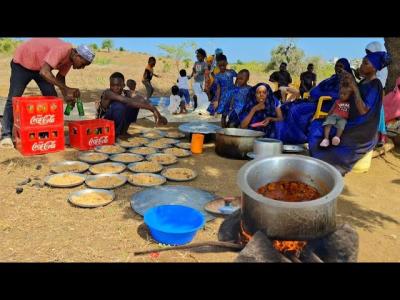 New Year Celebration in an African Village  Traditional Cooking  Family Feast