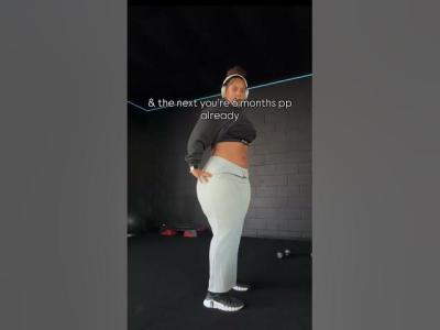 Postpartum goes by so fast.. feel forever tho. postpartum postpartumjourney weightlossjourney