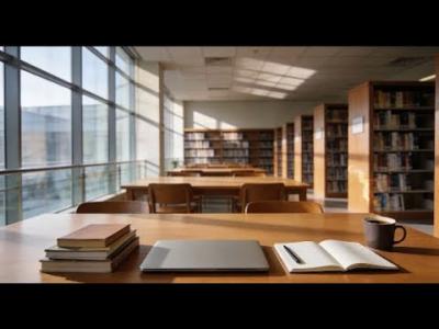 Quiet Library Ambience  Typing Writing  Page Turning Sounds for Deep Focus