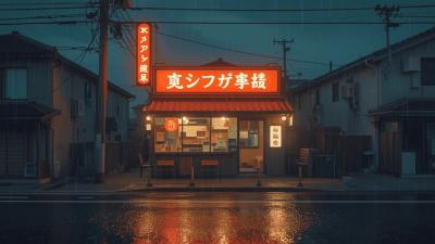 Rainy Night Japan Lofi Cozy Street Ambience for Relax  Study