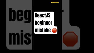 ReactJS beginner mistake