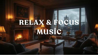 Relaxing Jazz with Fireplace Sounds  Focus  Chill Ambience