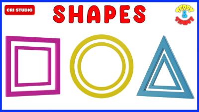 Shapes for Kids  Toddler Learning Video  Shape Names  Square  Circle  Shapes  Kids Videos