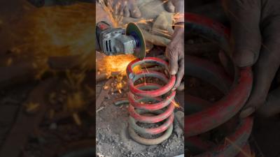 Spring to Wood Drill Tool forgedbyhand blacksmith forging metalworking