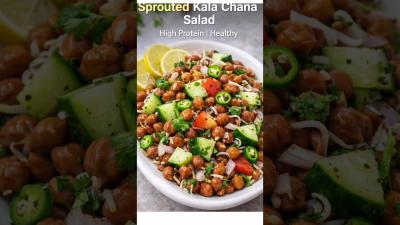 Sprouted Kala Chana Salad  Healthy Protein Salad  Weight Loss Recipeshorts cookwithfatima