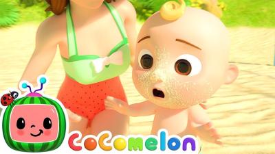 The Beach Song CoComelon for Kids  Sing Along With Me  Baby Learning Songs