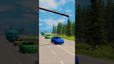 ULTIMATE HAMMER  BOLLARD DESTRUCTION Police Cars  More  BeamNG.Drive Compilation carcrash