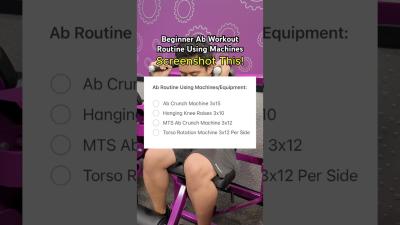 BEGINNER AB WORKOUT ROUTINE USING MACHINES  Follow this workout to strengthen your abs
