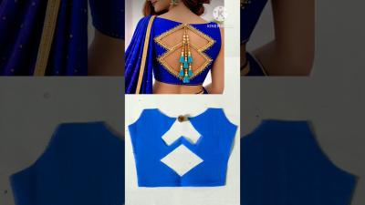 Blouse back neck design cutting trending beautiful new fashion viral shortsfeed