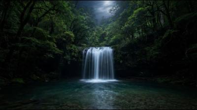 Deep Sleep Night Waterfall Sounds  Calm Nature Ambience