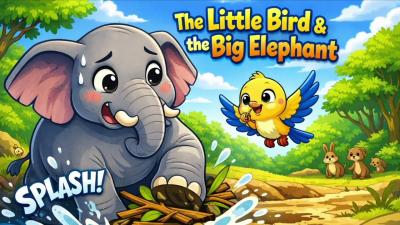 Elephant and sparrow story  stories for kids in english  bedtime stories for kids  english story
