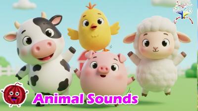 Farm Animal Sounds Song  Learn Animal Sounds for Kids  Toddlers