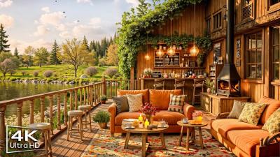 February Morning Jazz at Lakeside Coffee Shop Ambience Relaxing Jazz Instrumental Music for Work