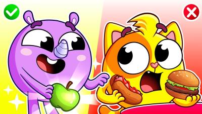 Healthy Vs Junk Food Game Song  Kids Song and Nursery Rhymes by Baby Zoo Karaoke