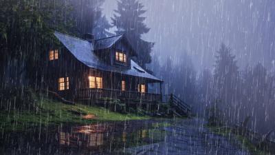 HEAVY RAIN on Roof for Deep Sleep  Insomnia Relief  Rain Sounds For Sleeping  Relax ASMR