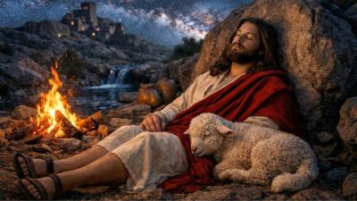 Jesus by the Fire  Worship Instrumental Ambient Sleep Lofi Playlist Music for Deep Sleep 12H