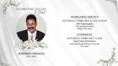JOHNSON THOMAS 70 HOME GOING SERVICE 2142026  DALLAS TEXAS