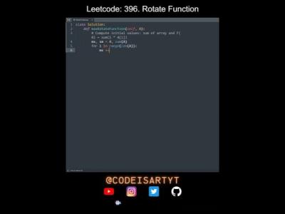 Leetcode 396. Rotate Function in Python  Python Leetcode  Python Coding Tutorial  Python ASMR
